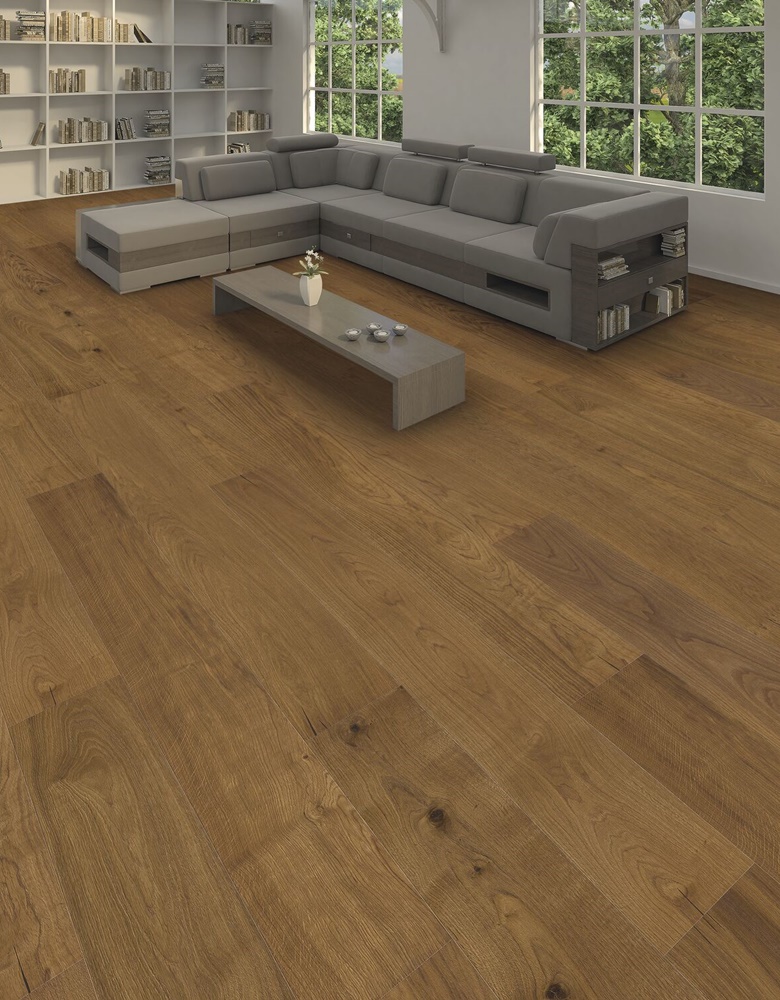 Landhausdiele Eiche braun lebhaft – Bild 2