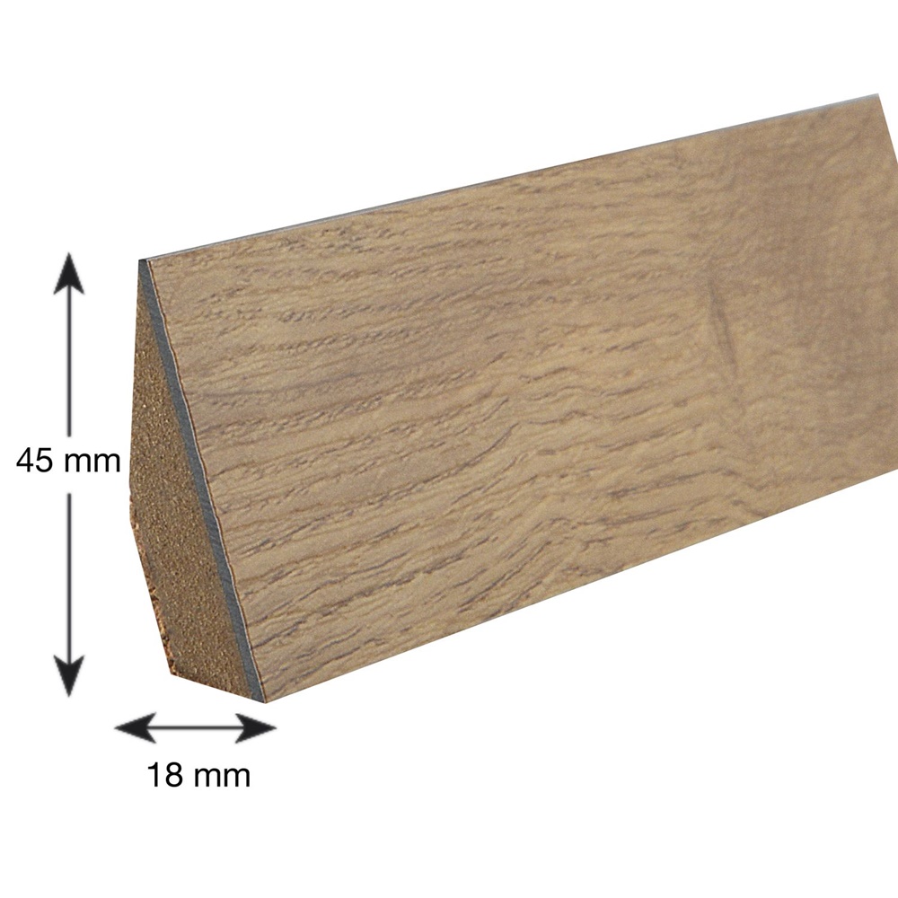 Sockelleiste Vinyl HDF Eiche Trentino 18/45 – Bild 2